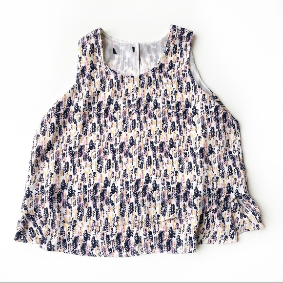 Simply Styled Abstract Print Chiffon Tank S - Picture 1 of 4
